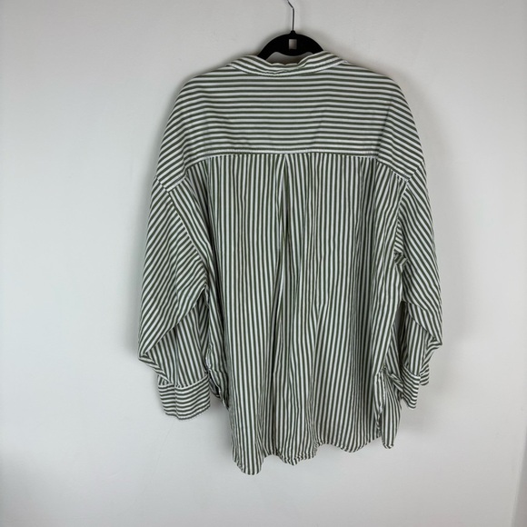 ANTHROPOLOGIE MAEVE The Bennet Buttondown Shirt in Green Size 3X - Picture 5 of 5